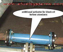 Activator of black oil burning TRGA